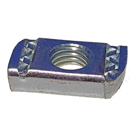 Channel Springless Nut, 1/4In, Silver, PK25