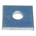 Channel Square Washer, 1/2 In, Silver, PK25