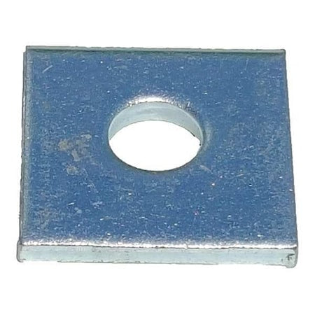 Channel Square Washer, 1/2 In, Silver, PK25