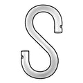 S Hook, 3/32 in. Opening, 3/4 in., PK25