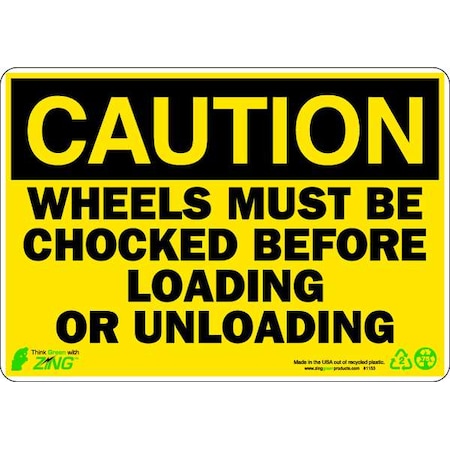 Caution Sign, 7" H, 10" W, Plastic, Rectangle, English, 1153