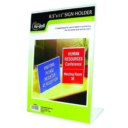 Sign Holder, Freestanding, 8-1/2x11Acrylic