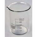 Beaker, Low Form, Glass, 50mL, PK12