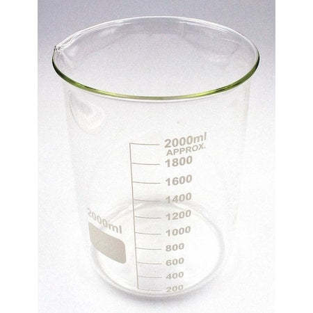 Beaker, Low Form, Glass, 2000mL, PK4