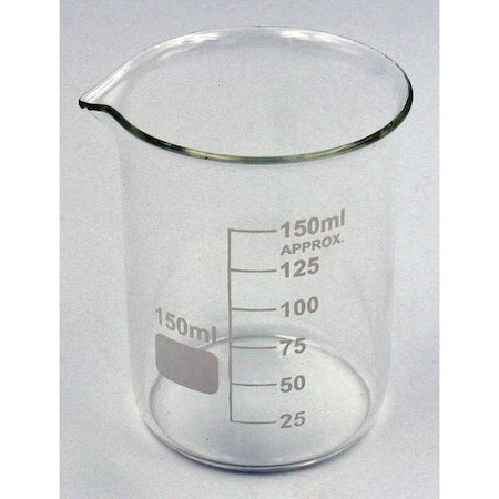 Beaker, Low Form, Glass, 150mL, PK12