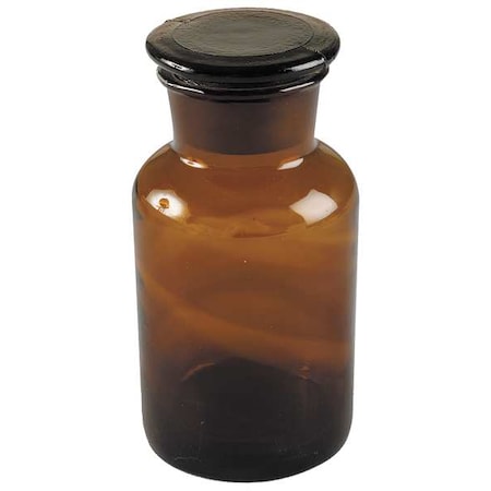 Reagent Bottle, Amber, Wide, 30 mL, PK8