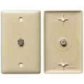 Video Wall Plate and Jack, F Type, Ivory
