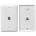 Video Wall Plate and Jack, F Type, White