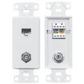 Wall Plate and Jack, Cat 5e/F-Type, White