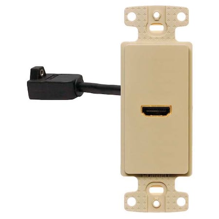 Video Wall Plate and Jack, HDMI, Ivory