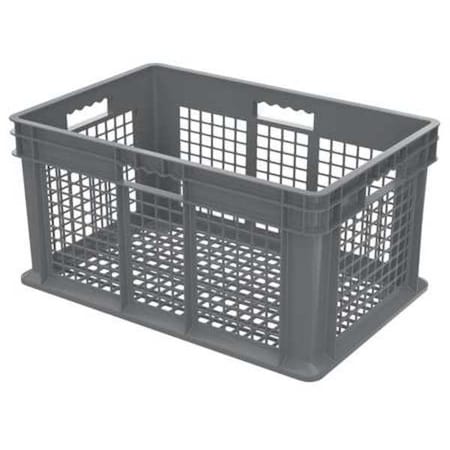 Vented & Stackable Straight Wall Storage Container, 20 gal, 23-3/4 in L x 15-3/4 in W x 12-1/4 in H