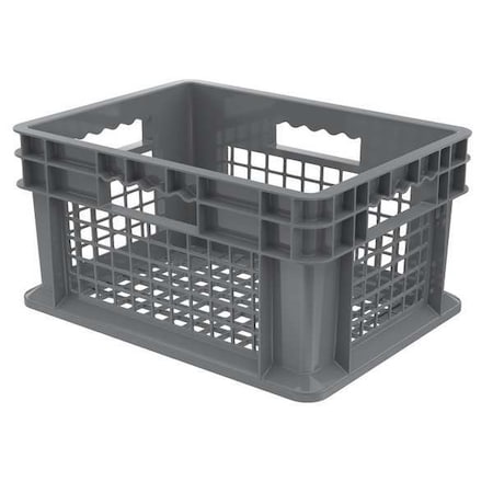 Vented & Stackable Straight Wall Storage Container, 6.7 gal, 15-3/4 in L x 11-3/4 in W x 8-1/4 in H