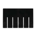 Bin Divider, Plastic, Black, 7-3/32 in L x 4-1/2 in H, 6 PK