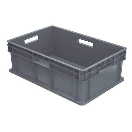 Solid & Stackable Straight Wall Storage Container, 13.3 gal, 23-3/4 in L x 15-3/4 in W x 8-1/4 in H