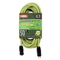SJOW Extension Cord, 14 AWG, Outdoor, 14/3, 1 Outlets, 5-15R, Green, Rubber, 5-15P, 50 ft