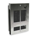 Recessed Electric Wall-Mount Heater, Shallow Recessed or Surface, 1000 W, 120V AC, Stainless Steel