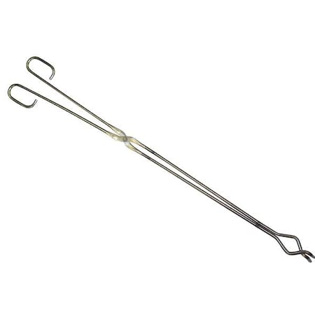 Crucible Tongs, 20 In, Nickel Plated Steel