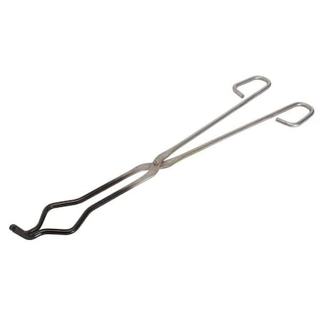 Coated Crucible Tongs, 18 In, Plated Steel