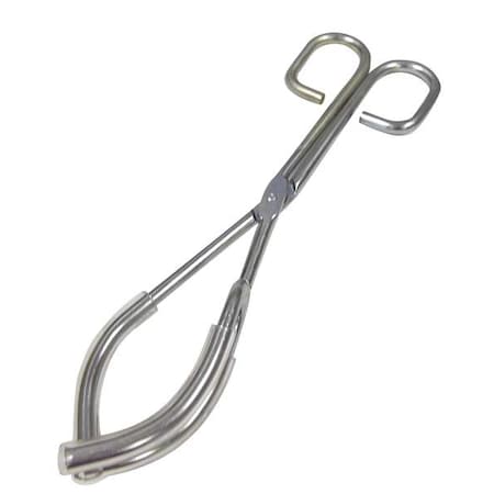 Coated Beaker Tongs, 3 Jaw, Plated Steel