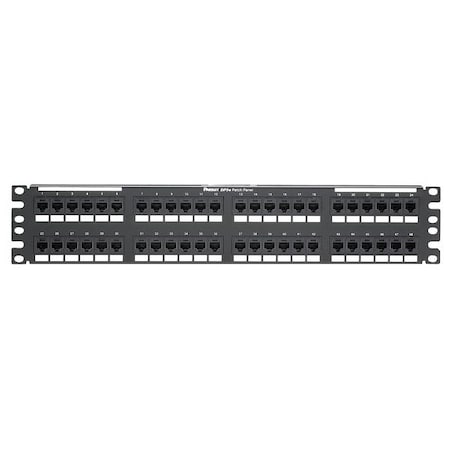 Patch Panel, Cat 5e, Rack Mt, 48 Port