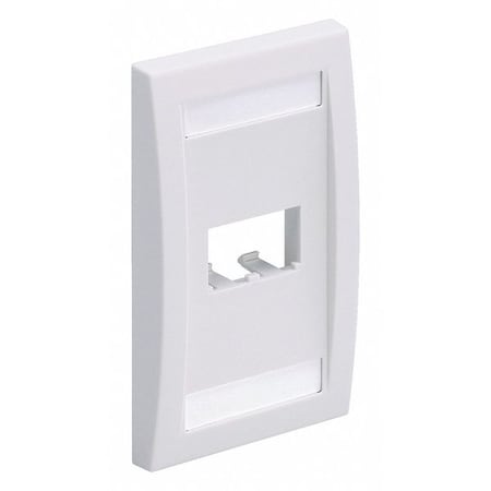 Wall Plate, Single Gang, 2 Ports, Off White