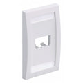 Wall Plate, Single Gang, 2 Ports, Ivory