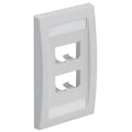 Wall Plate, Single Gang, 4 Ports, White