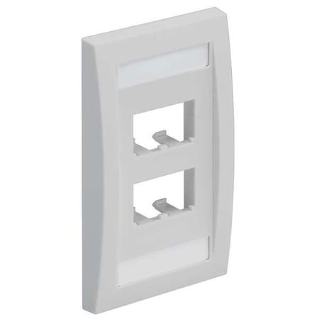 Wall Plate, Single Gang, 4 Ports, White
