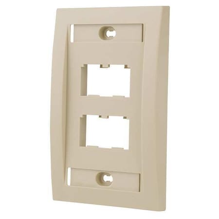 Wall Plate, Single Gang, 4 Ports, Ivory