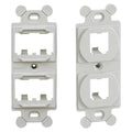 106 Module Frame, Mini Com, 4 Port, Off Wht