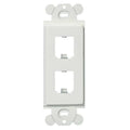 GFCI Module Frame, Mini Com, 2 Port, White