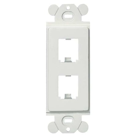 GFCI Module Frame, Mini Com, 2 Port, White
