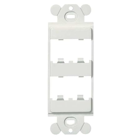 GFCI Module Frame, Mini Com, 4 Port, White