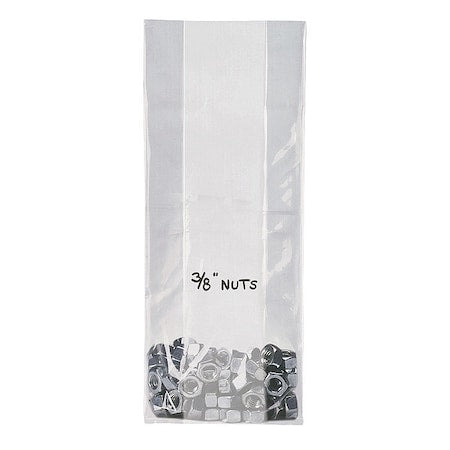 Open Poly Bags, 15" x 6", 2 mil, Clear, None, 1000 PK