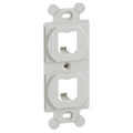 106 Module Frame, Mini Com, 2 Port, Off Wht