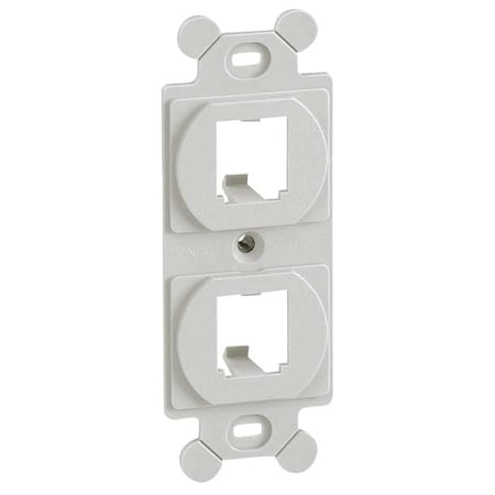 106 Module Frame, Mini Com, 2 Port, Off Wht