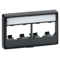 Wall Plate, Furniture, 4Ports, Black