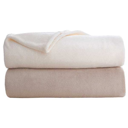 Fleece Blanket,King,108x90 In.,Khaki,PK4
