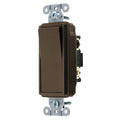 Wall Switch, 3-Way, 120/277V, 15A, Brn, Rockr