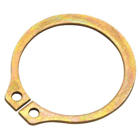 External Retaining Ring, Steel, Zinc Yellow Finish, 100 PK