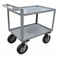 Utility Cart with Lipped Metal Shelves, Steel, 1, 500 lb Load Capacity, 2 Shelves, 42 in L, 24 in W