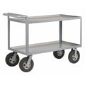 Utility Cart with Lipped Metal Shelves, Steel, 1, 500 lb Load Capacity, 2 Shelves, 54 in L, 24 in W