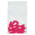 Reclosable Bag, Zip Seal, 8 in L, 4 in W, 2 mil Thick, Low Density Polyethylene (LDPE), Clear