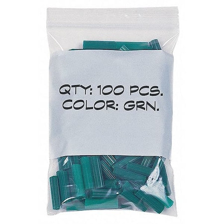 Reclosable Bag, Zip Seal, 4 in L, 3 in W, 4 mil Thick, Low Density Polyethylene (LDPE), Clear