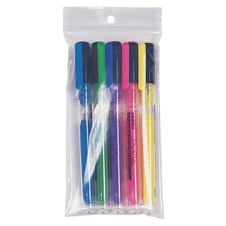 Reclosable Bag, Zip Seal, 8 in L, 4 in W, 2 mil Thick, Low Density Polyethylene (LDPE), Clear