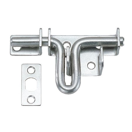 Gate Latch, 1-3/32 In. W, Silver