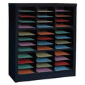 Horizontal Literature Organizer 36 Compartments, Black
