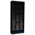Vertical Literature Organizer 72 Compartments, Black