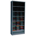 Vertical Literature Organizer 72 Compartments, Gray