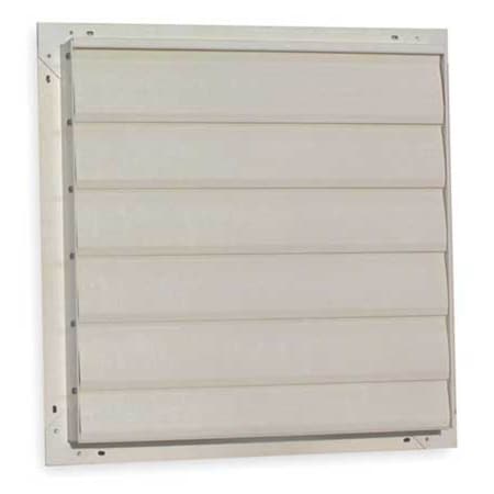 24 in 27"H-W 6.5"L Fiberglass Backdraft Damper, 24-1/2 in x 24-1/2 in, Fiberglass